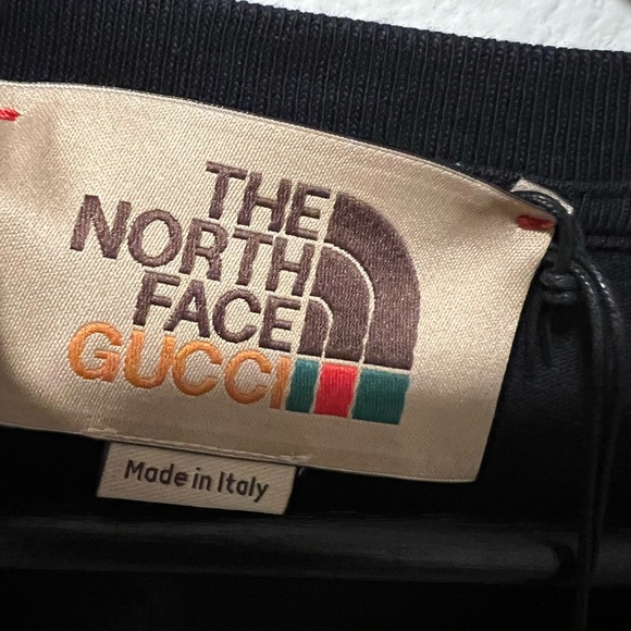 GUCCI X NORTH FACE BLACK TSHIRT SIZE XS - Picture 5 of 9